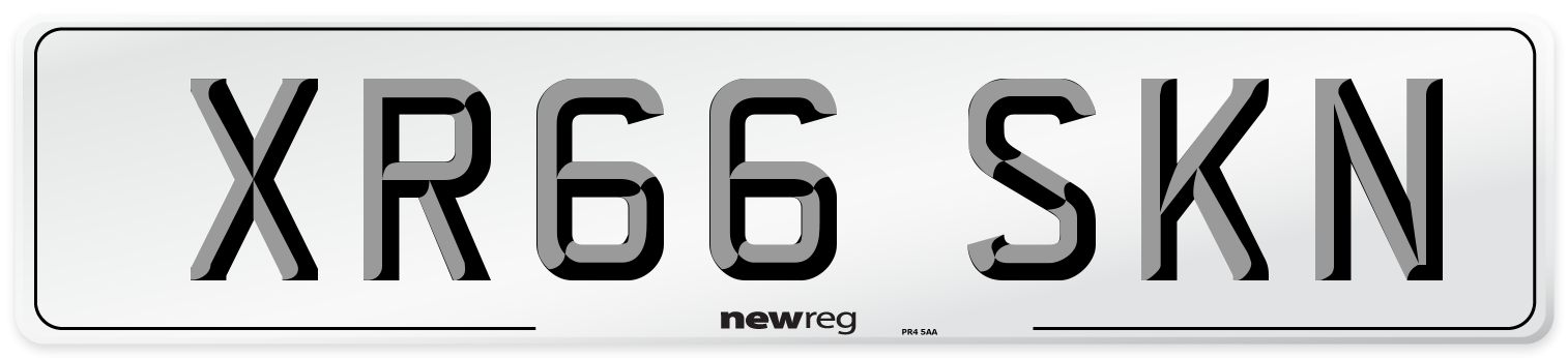 XR66 SKN Number Plate from New Reg